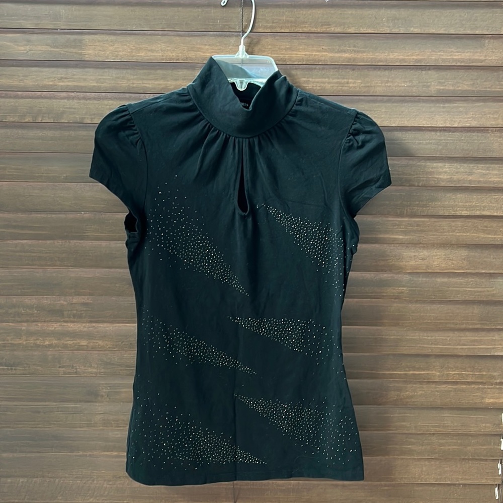 Black Keyhole Turtleneck